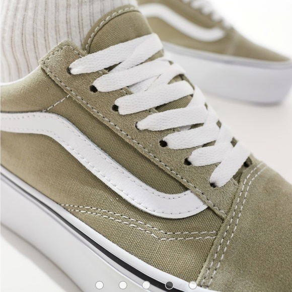 Vans old skool stackform trainers in light tan - Picture 6 of 7